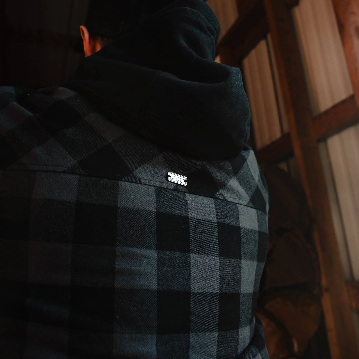 BIG TIMBER HOODED FLANNEL - GREY