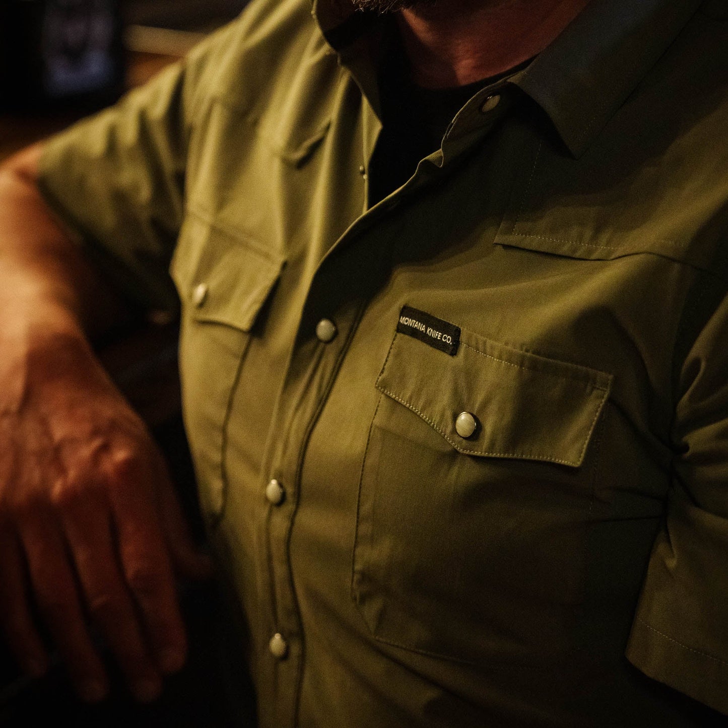 SEELEY S/S BUTTON-UP SHIRT - OLIVE