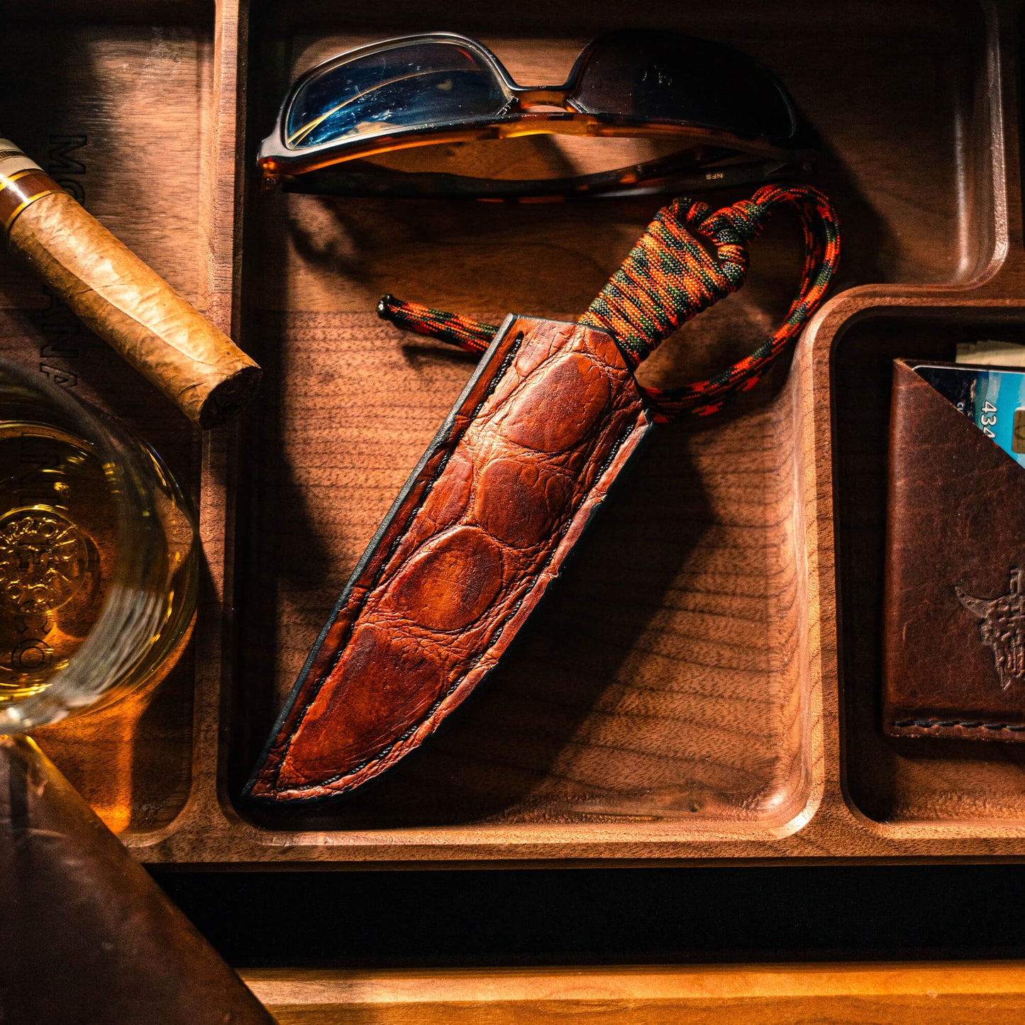 MINI GATOR LEATHER SHEATH - CONCEALED POCKET CARRY