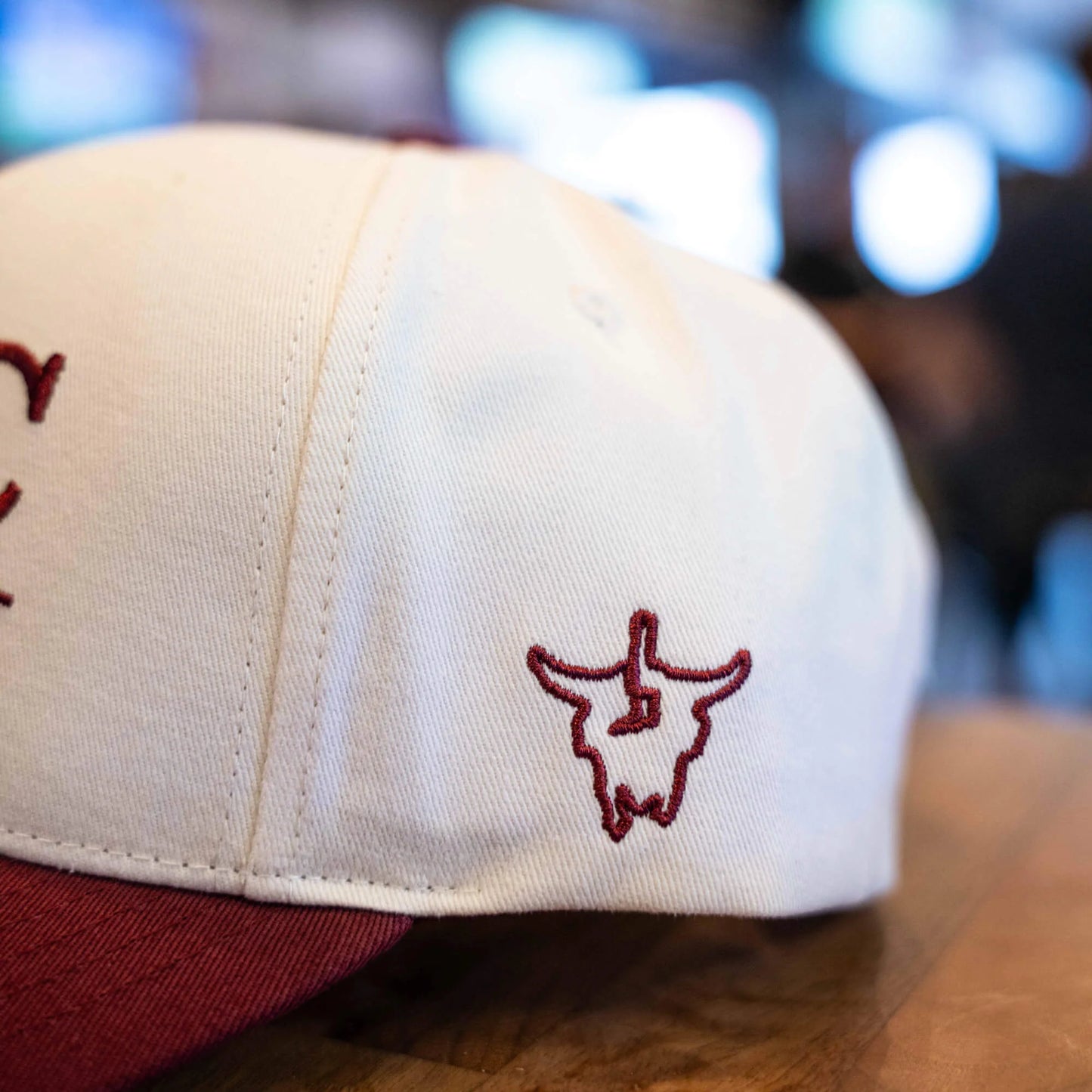 MKC UNIVERSITY HAT - IVORY/MAROON
