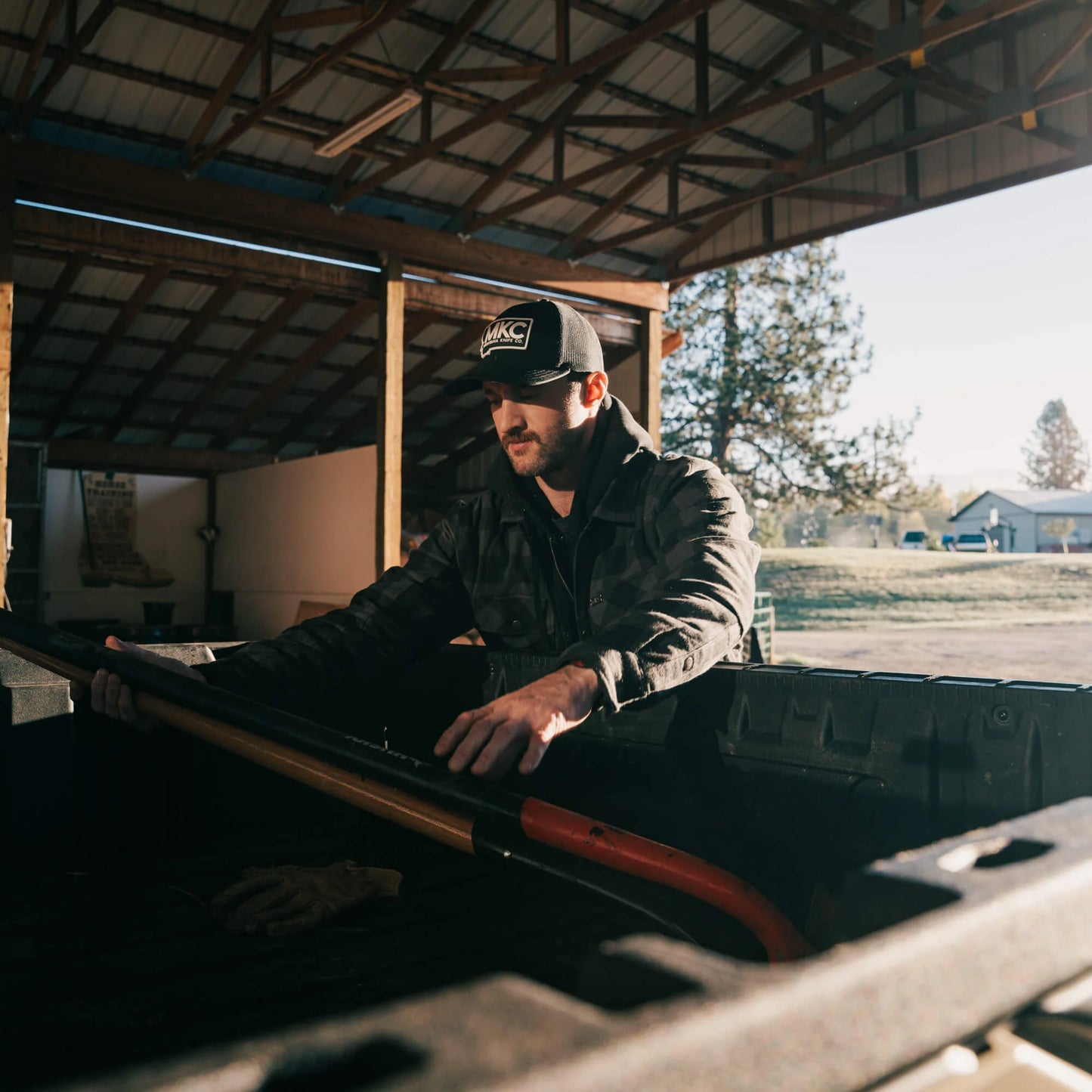 BIG TIMBER HOODED FLANNEL - GREY