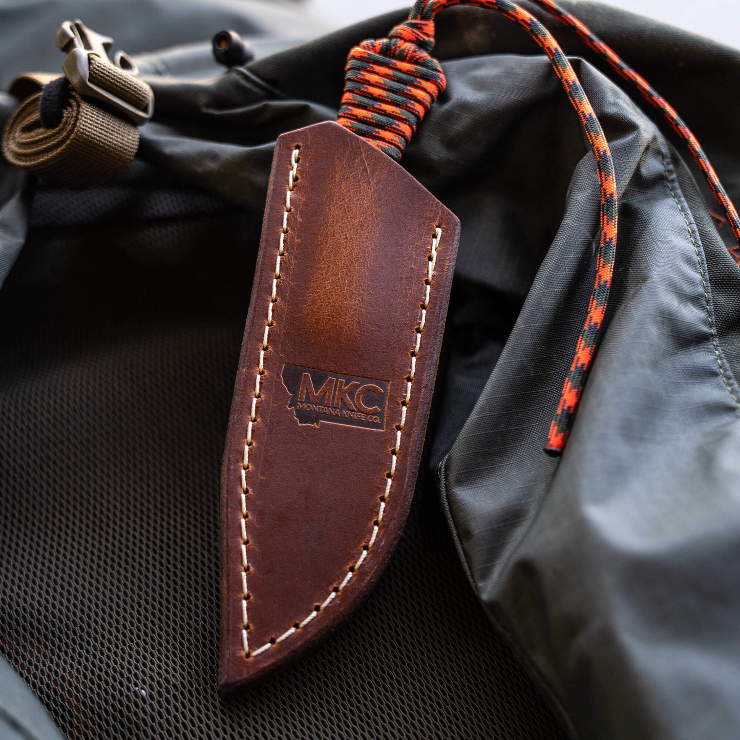 MINI STONED GOAT LEATHER SHEATH - CONCEALED POCKET CARRY