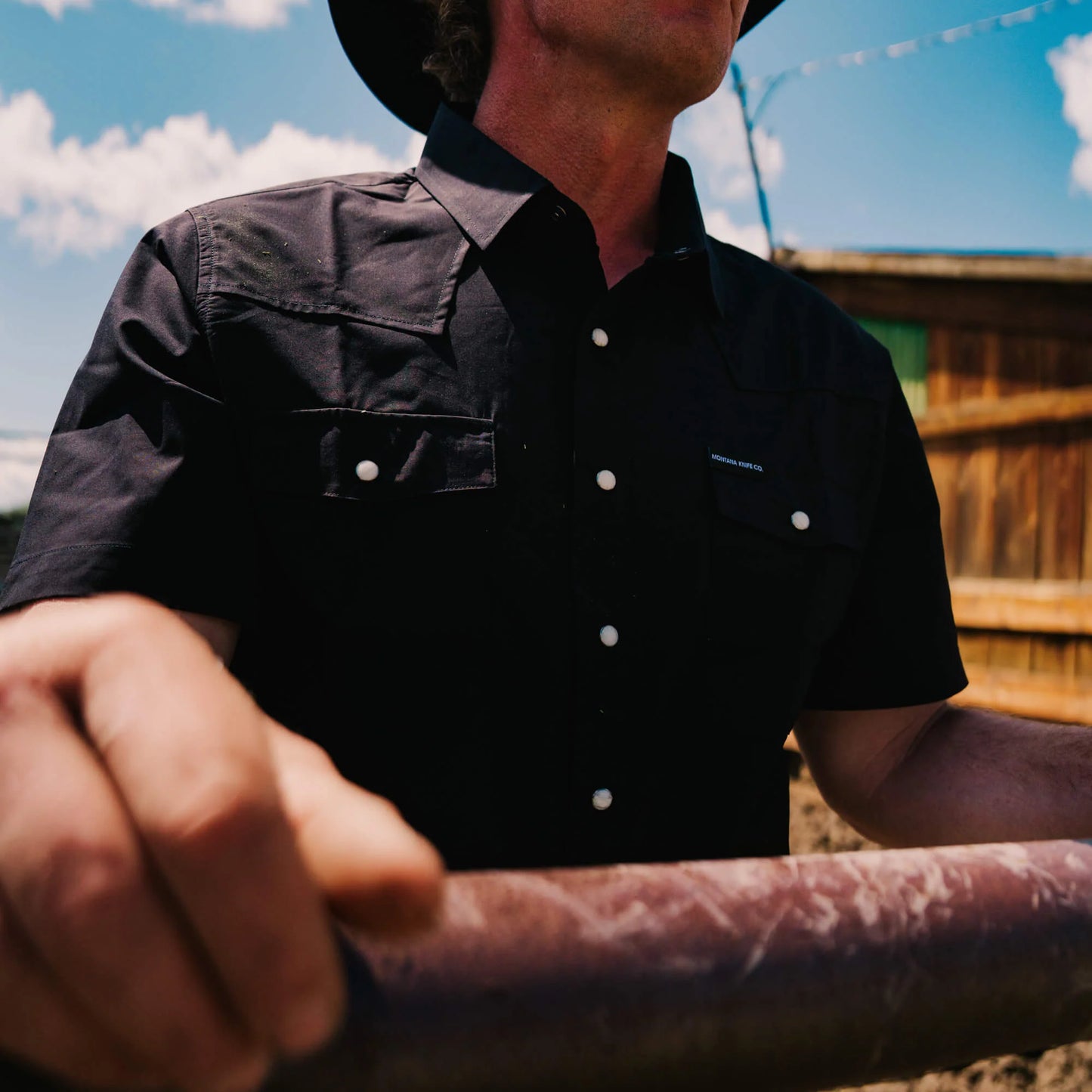 SEELEY S/S BUTTON-UP SHIRT - BLACK