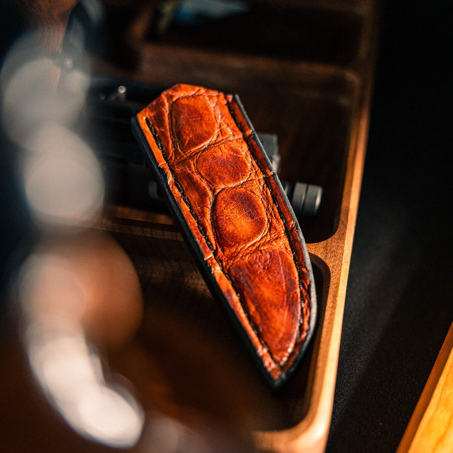 MINI GATOR LEATHER SHEATH - CONCEALED POCKET CARRY