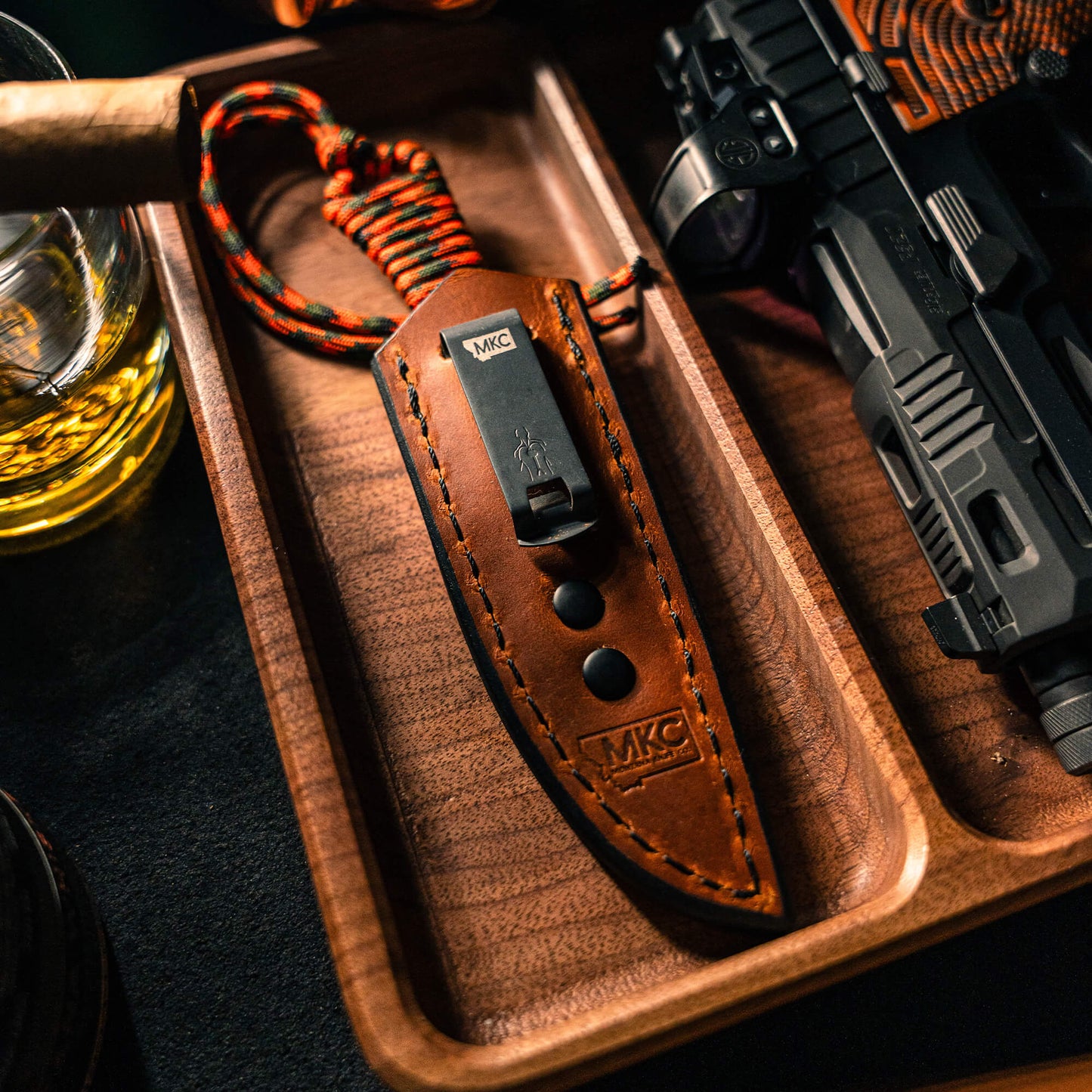 MINI GATOR LEATHER SHEATH - CONCEALED POCKET CARRY