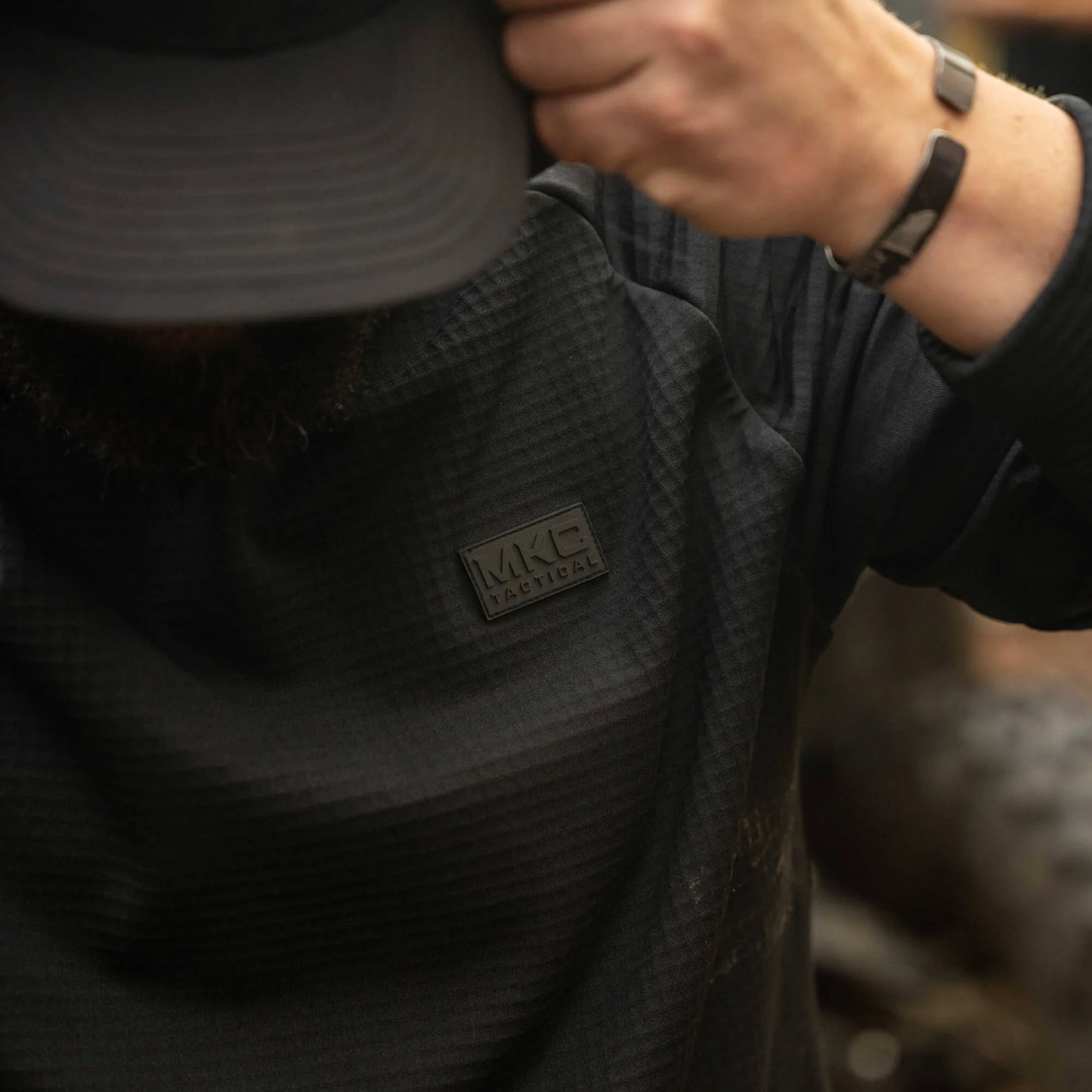 MKC WAFFLE KNIT PERFORMANCE HOODIE - SHADOW