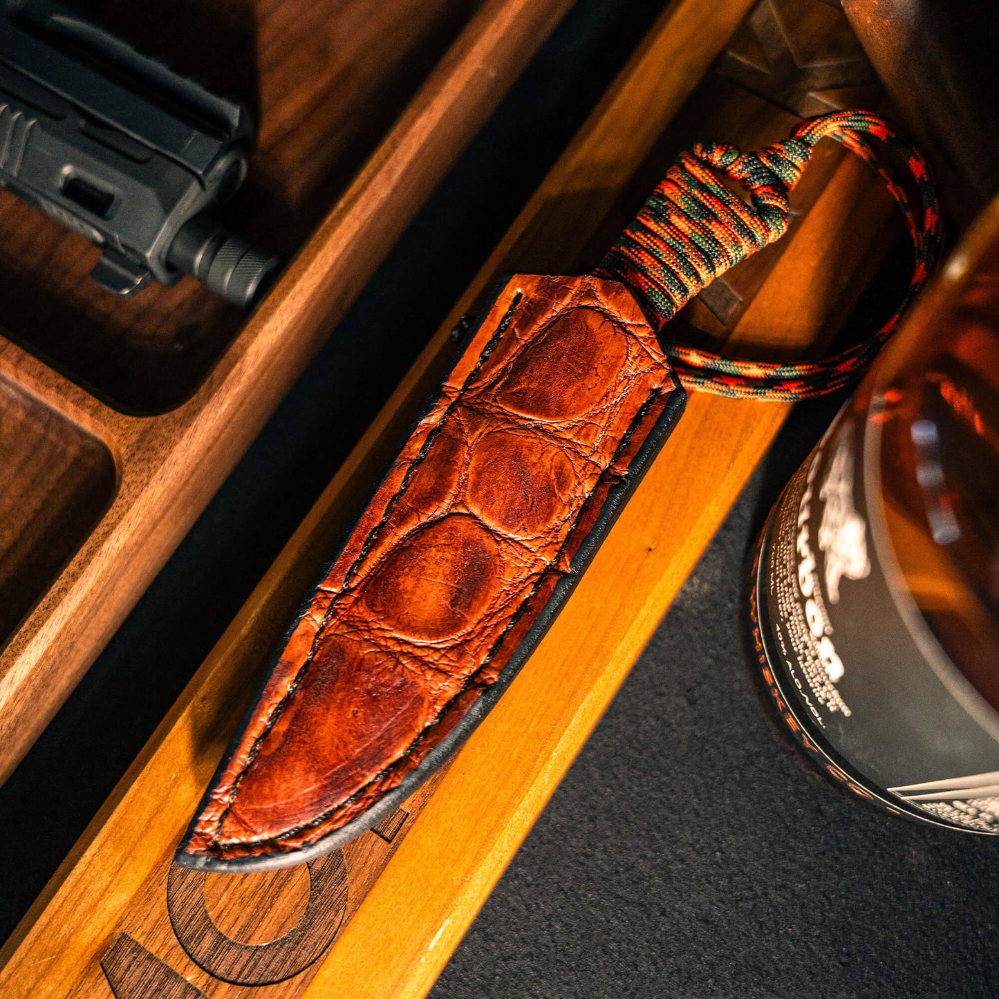 MINI GATOR LEATHER SHEATH - CONCEALED POCKET CARRY