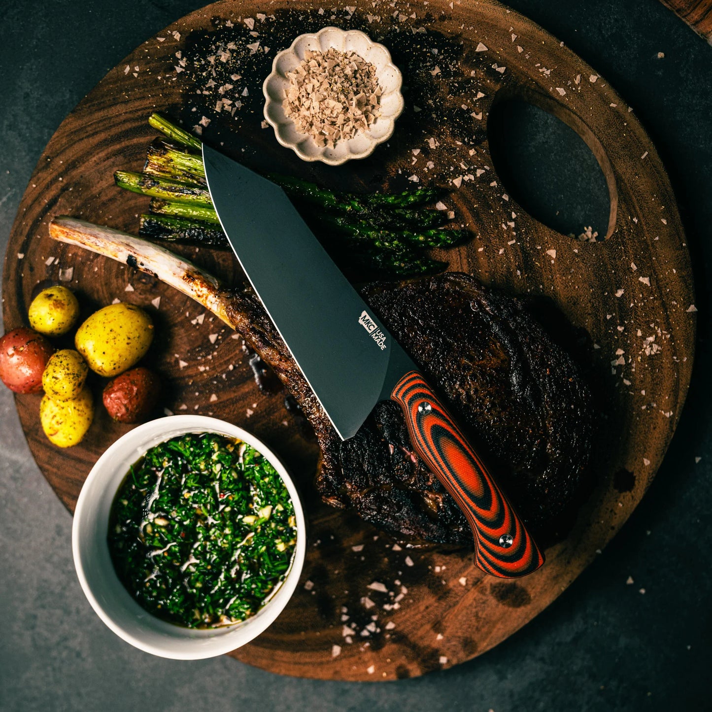 SMITH RIVER SANTOKU - ORANGE & BLACK