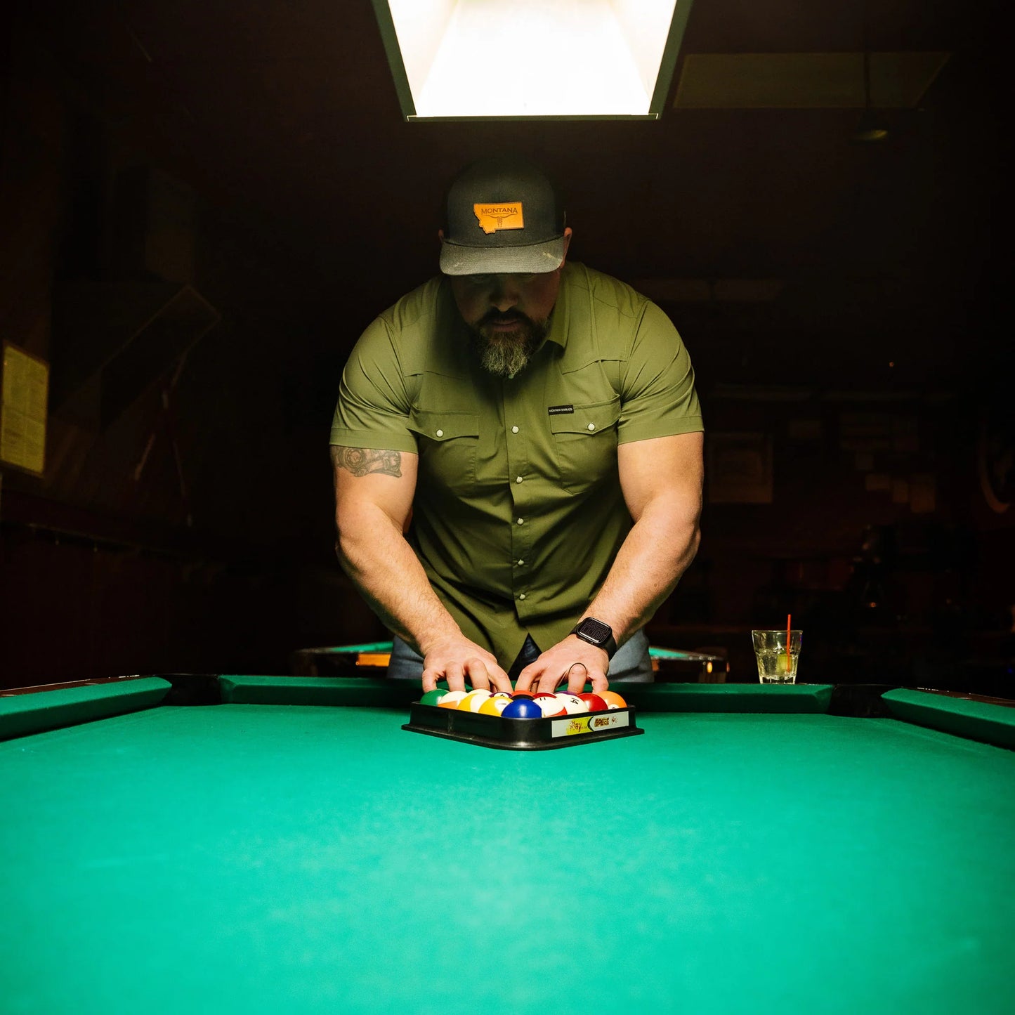 SEELEY S/S BUTTON-UP SHIRT - OLIVE