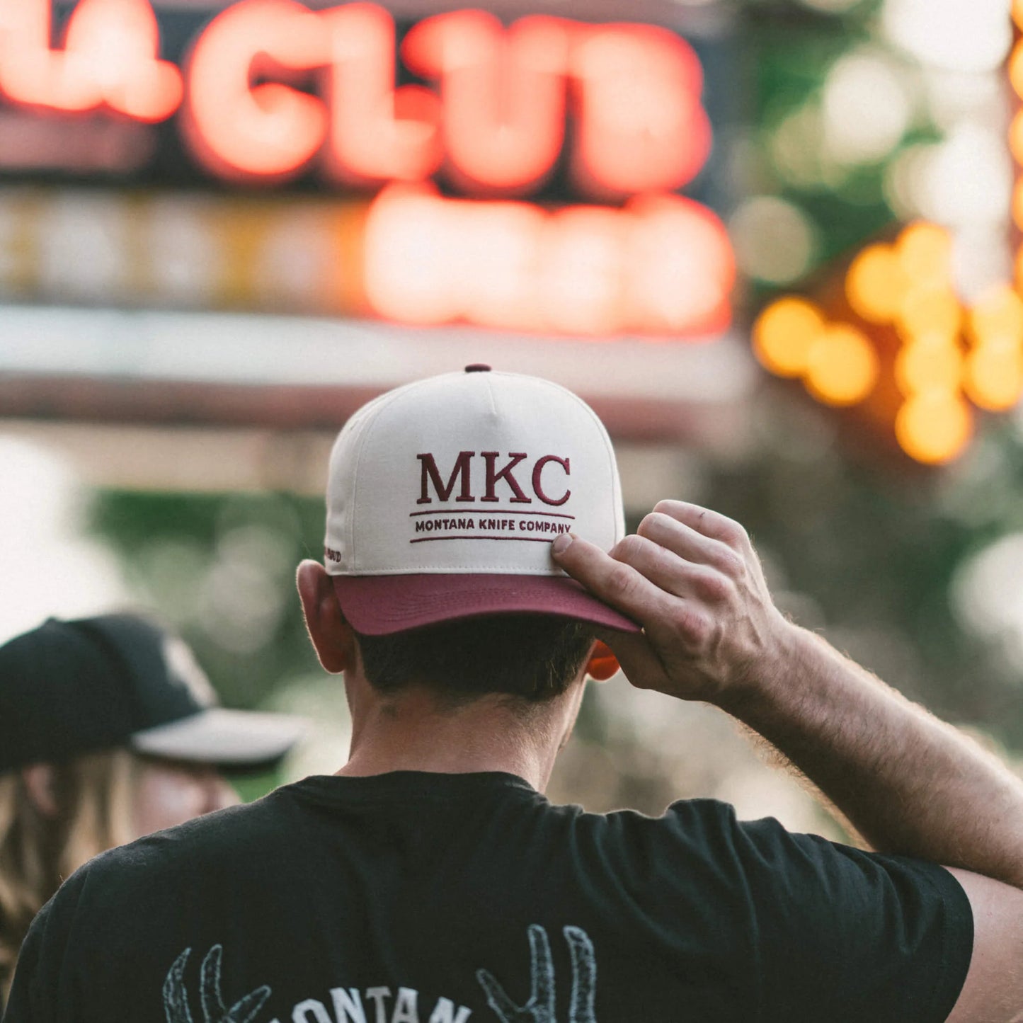 MKC UNIVERSITY HAT - IVORY/MAROON