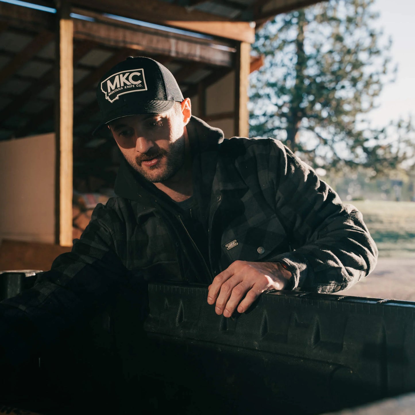 BIG TIMBER HOODED FLANNEL - GREY