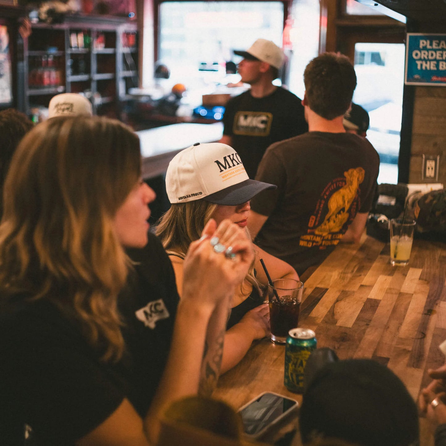 MKC UNIVERSITY HAT - IVORY/NAVY