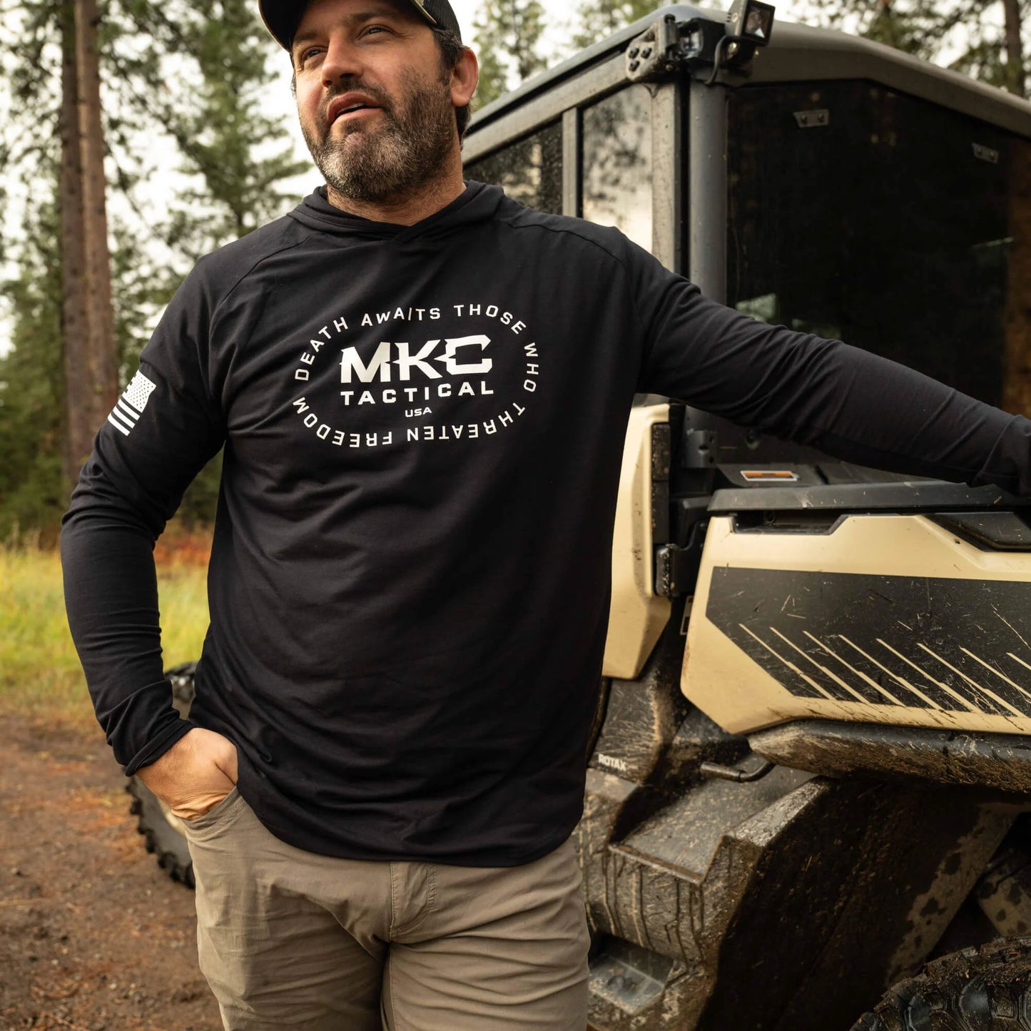 TACTICAL LIGHTWEIGHT BAMBOO HOODIE - SHADOW