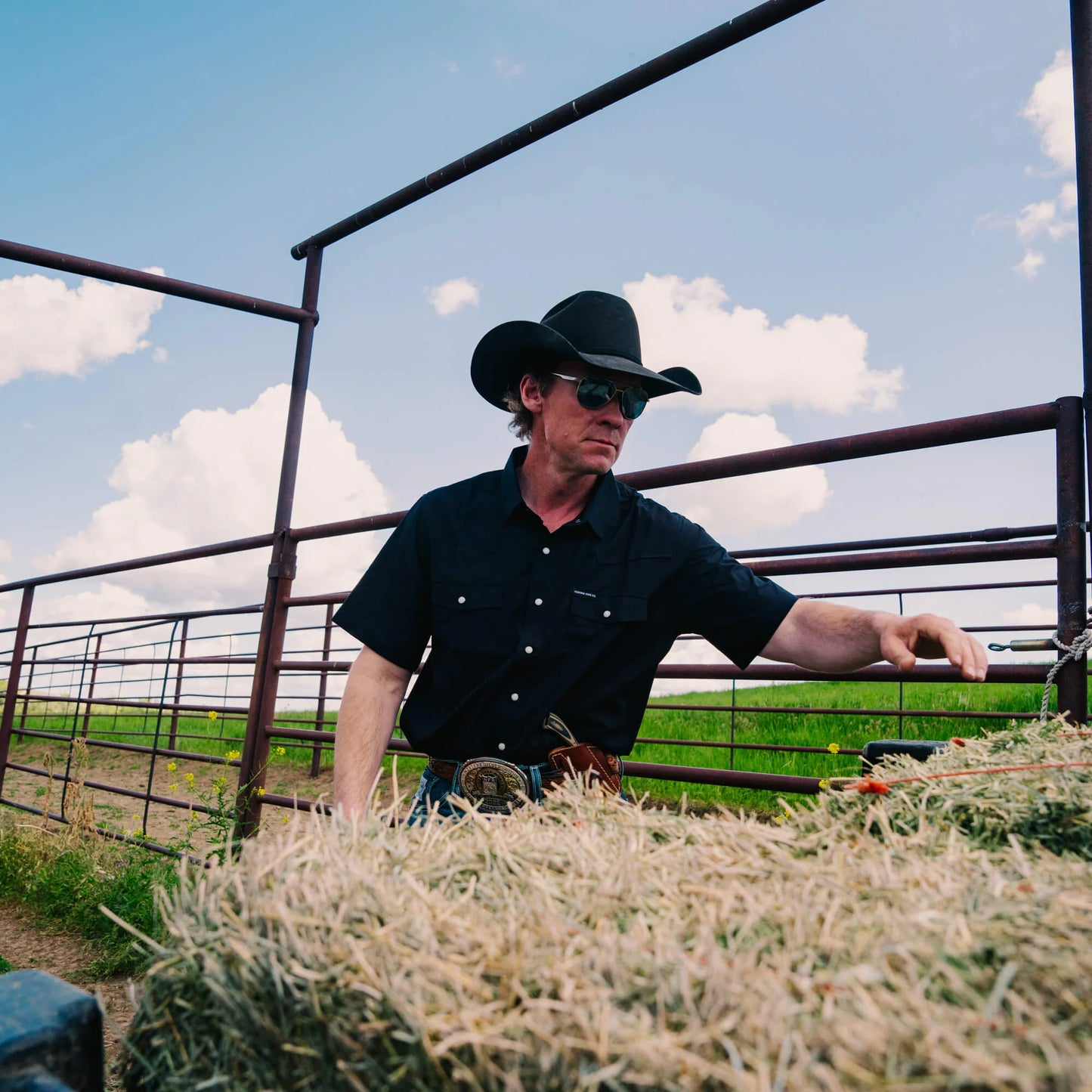 SEELEY S/S BUTTON-UP SHIRT - BLACK