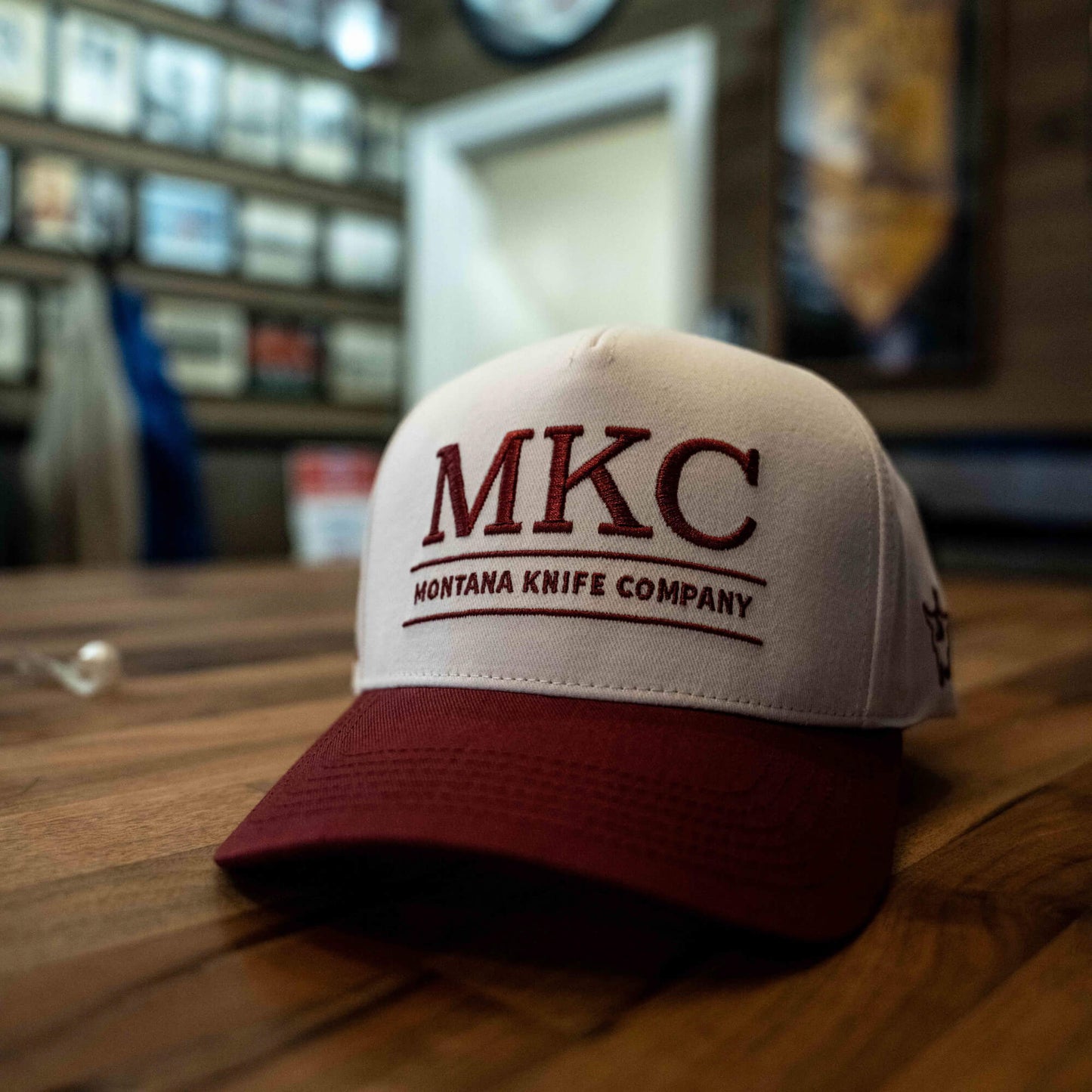 MKC UNIVERSITY HAT - IVORY/MAROON