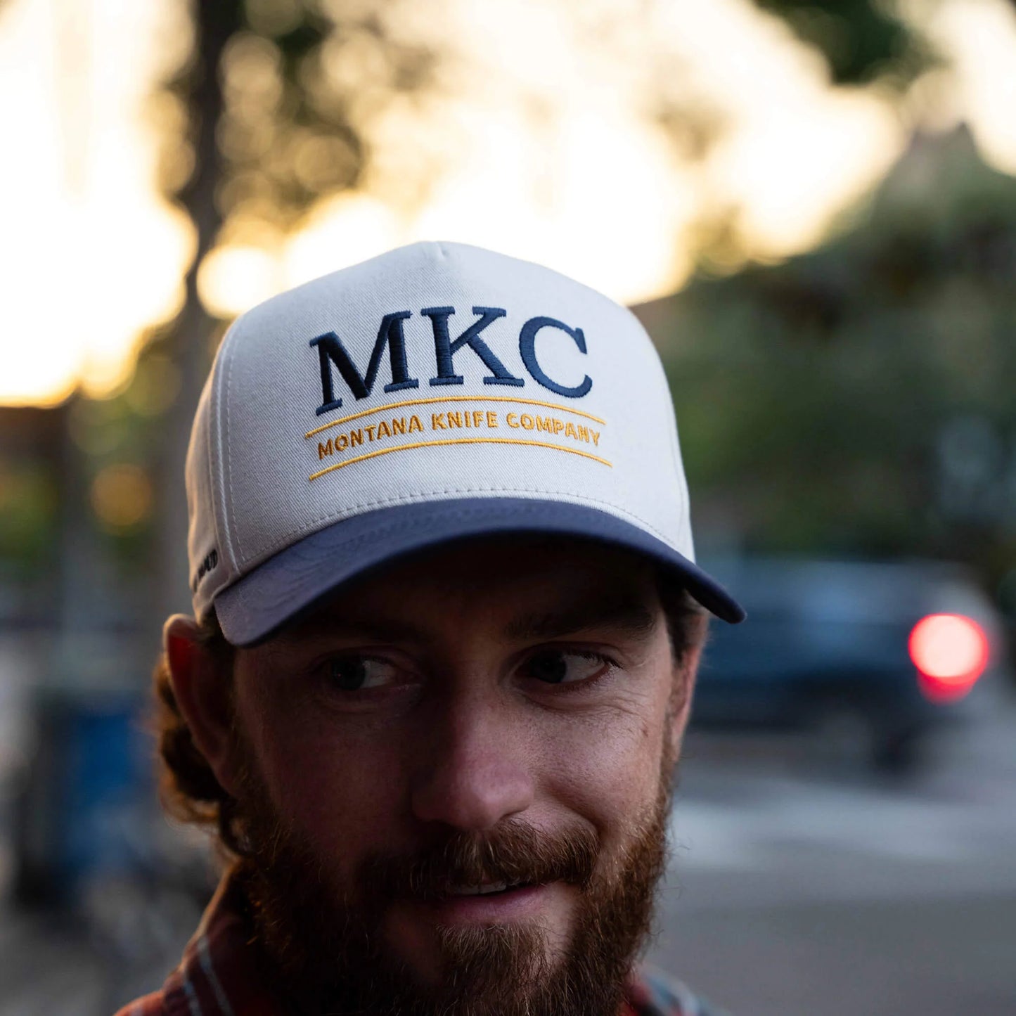 MKC UNIVERSITY HAT - IVORY/NAVY