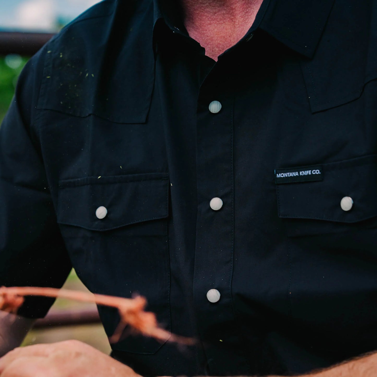 SEELEY S/S BUTTON-UP SHIRT - BLACK